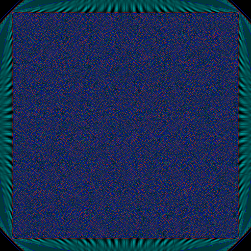 Quad mesh with red-blue vertex pattern