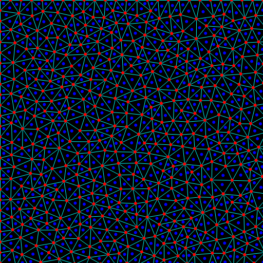 Delaunay triangulation detail view