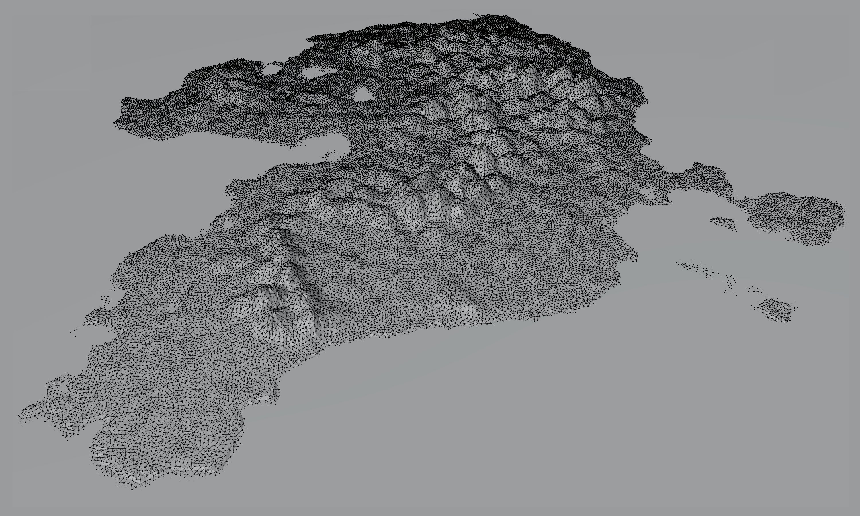 Terrain elevation with noise layers