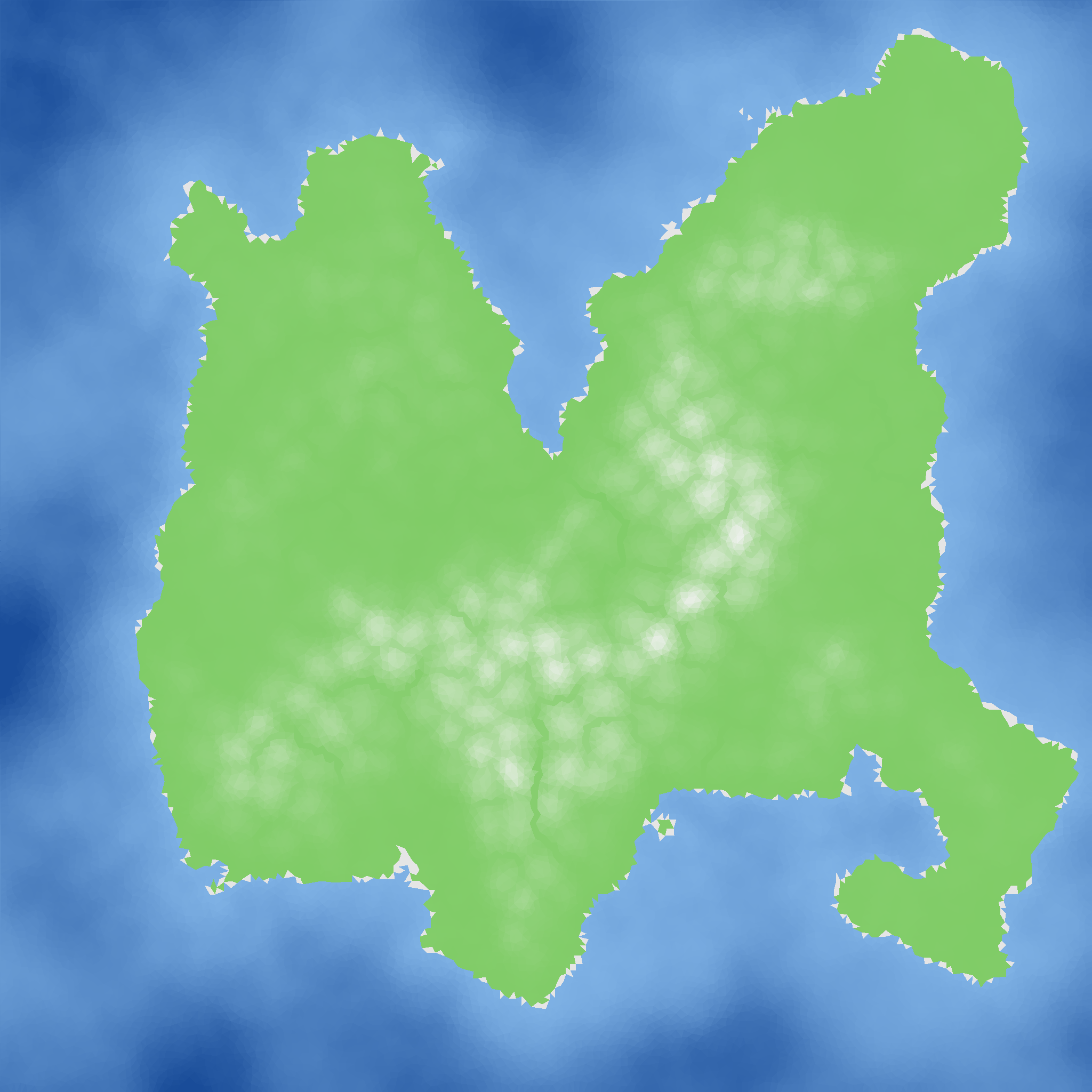 Valley carving effect on terrain